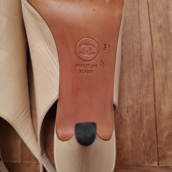 Vtg Chanel Capretto Slingbacks - Picture 7 of 9